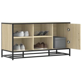 Banco zapatero madera de ingeniería roble sonoma 100x40x53,5 cm en Bancos para recibidores y almacenamiento | Comprar online en 