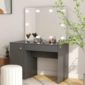 Schminktisch mit LED-Leuchten, graues MDF, 110 x 55 x 145 cm von vidaXL, Schlafzimmerkommoden - Ref: Foro24-331550, Preis: 29...