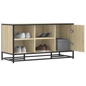 Banco zapatero madera de ingeniería roble sonoma 100x40x53,5 cm en Bancos para recibidores y almacenamiento | Comprar online en 