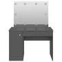 Tocador de maquillaje con luces LED MDF gris 110x55x145 cm de vidaXL, Tocadores para dormitorios - Ref: Foro24-331550, Precio...