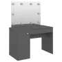 Tocador de maquillaje con luces LED MDF gris 110x55x145 cm de vidaXL, Tocadores para dormitorios - Ref: Foro24-331550, Precio...
