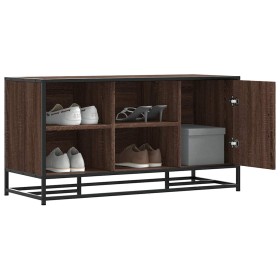 Banco zapatero madera de ingeniería roble marrón 100x40x53,5 cm en Bancos para recibidores y almacenamiento | Comprar online en 