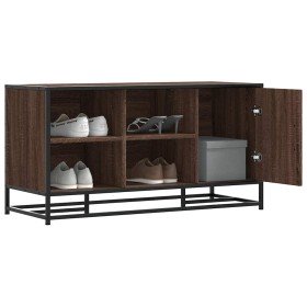 Banco zapatero madera de ingeniería roble marrón 100x40x53,5 cm en Bancos para recibidores y almacenamiento | Comprar online en 