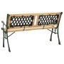 Banco de jardín hierro fundido y madera de abeto maciza 122 cm de vidaXL, Bancos de jardín - Ref: Foro24-312033, Precio: 84,1...