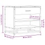 Banco zapatero madera de ingeniería roble ahumado 60x40x53,5 cm en Bancos para recibidores y almacenamiento | Comprar online en 