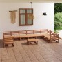 Juego de muebles de jardín 11 piezas madera maciza de pino en Conjuntos de jardín | Comprar online en Foru.es