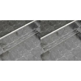 Desagüe lineal de ducha 2 piezas 1030x140 mm acero inoxidable de vidaXL, Desagües - Ref: Foro24-275952, Precio: 126,20 €, Des...
