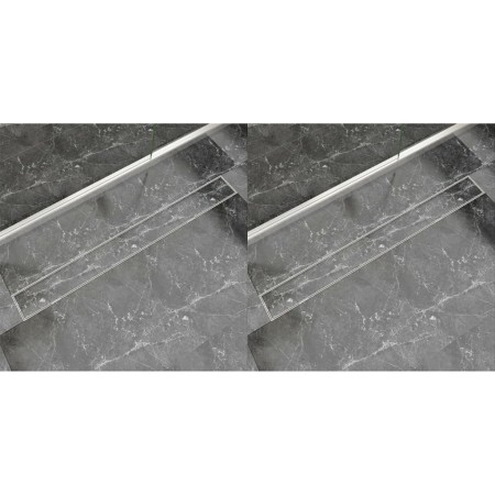 Desagüe lineal de ducha 2 piezas 1030x140 mm acero inoxidable de vidaXL, Desagües - Ref: Foro24-275952, Precio: 126,20 €, Des...