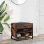 Banco zapatero madera de ingeniería roble marrón 60x40x53,5 cm en Bancos para recibidores y almacenamiento | Comprar online en F
