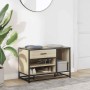 Banco zapatero madera de ingeniería roble sonoma 80x40x53,5 cm en Bancos para recibidores y almacenamiento | Comprar online en F