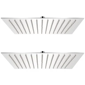 Cabezal de ducha efecto lluvia 2 uds acero inoxidable 25x25 cm de vidaXL, Cabezales de ducha - Ref: Foro24-275940, Precio: 40...