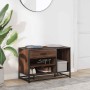 Banco zapatero madera de ingeniería marrón roble 80x40x53,5 cm en Bancos para recibidores y almacenamiento | Comprar online en F