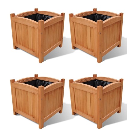 Arriate 4 unidades 30x30x30 cm de vidaXL, Maceteros y jardineras - Ref: Foro24-276010, Precio: 86,90 €, Descuento: %