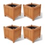 Arriate 4 unidades 30x30x30 cm de vidaXL, Maceteros y jardineras - Ref: Foro24-276010, Precio: 86,90 €, Descuento: %