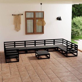 Juego de muebles de jardín 11 piezas madera maciza de pino en Conjuntos de jardín | Comprar online en Foru.es