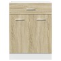 Cajón bajo "Lyon" roble Sonoma 60x46x81,5 cm Madera de ingeniería en Armarios de cocina | Comprar online en Foru.es