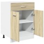 Cajón bajo "Lyon" roble Sonoma 60x46x81,5 cm Madera de ingeniería en Armarios de cocina | Comprar online en Foru.es