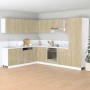 Armario de horno madera contrachapada color roble 60x46x81,5 cm en Armarios de cocina | Comprar online en Foru.es