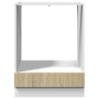 Armario de horno madera contrachapada color roble 60x46x81,5 cm en Armarios de cocina | Comprar online en Foru.es