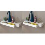 Estantes de pared flotantes con cajones 2 uds blanco 80 cm de vidaXL, Estantes y estanterías - Ref: Foro24-276002, Precio: 10...