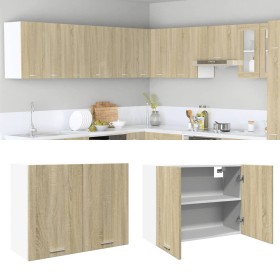 Armario colgante "Lyon" roble Sonoma 80x31x60 cm madera de ingeniería en Armarios de cocina | Comprar online en Foru.es