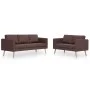 Conjunto de sofás 2 piezas tela marrón de vidaXL, Sofás - Ref: Foro24-276852, Precio: 548,20 €, Descuento: %