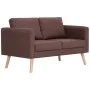 Conjunto de sofás 2 piezas tela marrón de vidaXL, Sofás - Ref: Foro24-276852, Precio: 548,20 €, Descuento: %