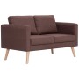 Conjunto de sofás 2 piezas tela marrón de vidaXL, Sofás - Ref: Foro24-276852, Precio: 557,97 €, Descuento: %