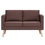 Conjunto de sofás 2 piezas tela marrón de vidaXL, Sofás - Ref: Foro24-276852, Precio: 557,97 €, Descuento: %