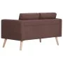 Conjunto de sofás 2 piezas tela marrón de vidaXL, Sofás - Ref: Foro24-276852, Precio: 548,20 €, Descuento: %