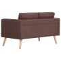 Conjunto de sofás 2 piezas tela marrón de vidaXL, Sofás - Ref: Foro24-276852, Precio: 557,97 €, Descuento: %