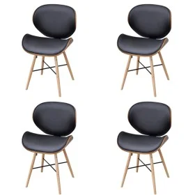 Esszimmerstühle 4 Einheiten Kunstleder und gebogenes Holz von vidaXL, Essstühle - Ref: Foro24-271948, Preis: 373,08 €, Rabatt: %