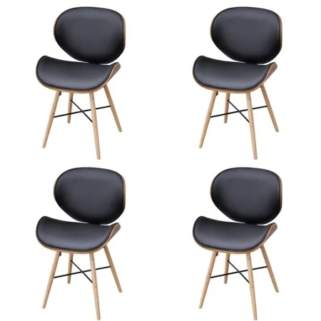Esszimmerstühle 4 Einheiten Kunstleder und gebogenes Holz von vidaXL, Essstühle - Ref: Foro24-271948, Preis: 373,08 €, Rabatt: %