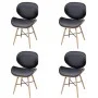 Sillas de comedor 4 unidades cuero sintético y madera curvada de vidaXL, Sillas de comedor - Ref: Foro24-271948, Precio: 373,...
