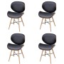 Sillas de comedor 4 unidades cuero sintético y madera curvada de vidaXL, Sillas de comedor - Ref: Foro24-271948, Precio: 367,...