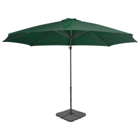 Sombrilla de jardín con base portátil verde de vidaXL, Sombrillas - Ref: Foro24-276332, Precio: 274,94 €, Descuento: %