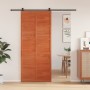 Puerta de granero madera maciza pino marrón miel 90x208 cm en Puertas | Comprar online en Foru.es
