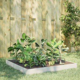 Arriate de acero blanco 100x100x18,5 cm en Macetas y jardineras | Comprar online en Foru.es