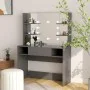 Schminktisch mit LED-Leuchten, graues MDF, 100 x 40 x 135 cm von vidaXL, Schlafzimmerkommoden - Ref: Foro24-331542, Preis: 20...