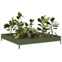Arriate de acero verde oliva 100x100x18,5 cm en Macetas y jardineras | Comprar online en Foru.es