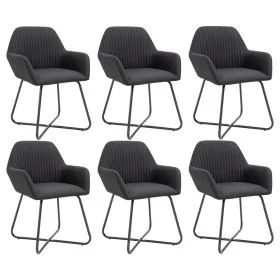 Dining chairs 6 units of black fabric by vidaXL, dining chairs - Ref: Foro24-277107, Price: 595,76 €, Discount: %