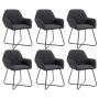 Sillas de comedor 6 unidades de tela negra de vidaXL, Sillas de comedor - Ref: Foro24-277107, Precio: 603,79 €, Descuento: %