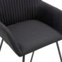 Sillas de comedor 6 unidades de tela negra de vidaXL, Sillas de comedor - Ref: Foro24-277107, Precio: 603,79 €, Descuento: %