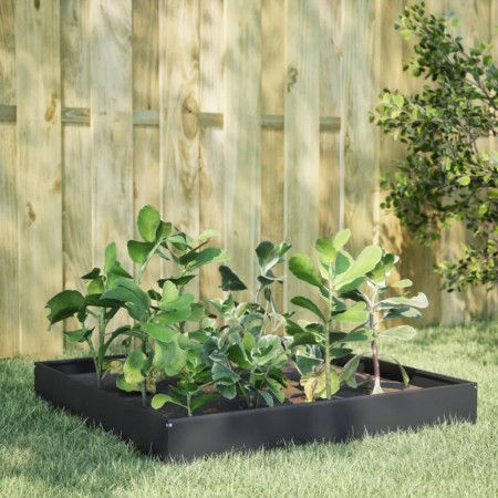 Arriate de acero gris antracita 100x100x26 cm en Macetas y jardineras | Comprar online en Foru.es