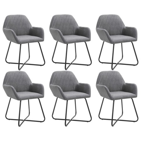 Sillas de comedor 6 unidades de tela gris oscuro de vidaXL, Sillas de comedor - Ref: Foro24-277097, Precio: 605,63 €, Descuen...