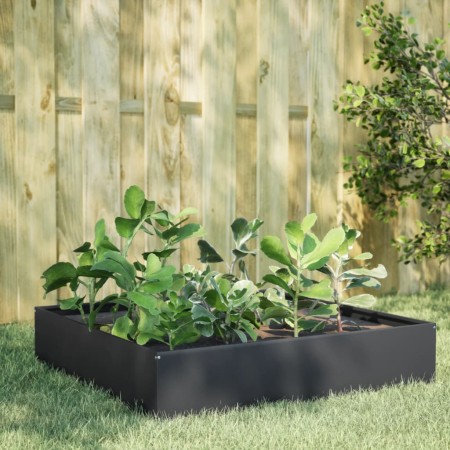 Arriate de acero gris antracita 100x100x33,5 cm en Macetas y jardineras | Comprar online en Foru.es