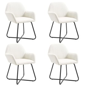 Sillas de comedor 4 unidades tela color crema de vidaXL, Sillas de comedor - Ref: Foro24-277098, Precio: 402,62 €, Descuento: %