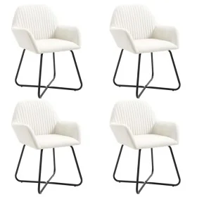 Sillas de comedor 4 unidades tela color crema de vidaXL, Sillas de comedor - Ref: Foro24-277098, Precio: 396,66 €, Descuento: %