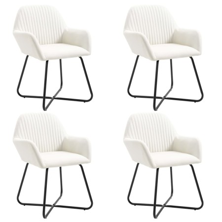 Sillas de comedor 4 unidades tela color crema de vidaXL, Sillas de comedor - Ref: Foro24-277098, Precio: 402,62 €, Descuento: %