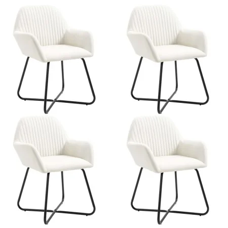 Sillas de comedor 4 unidades tela color crema de vidaXL, Sillas de comedor - Ref: Foro24-277098, Precio: 396,66 €, Descuento: %